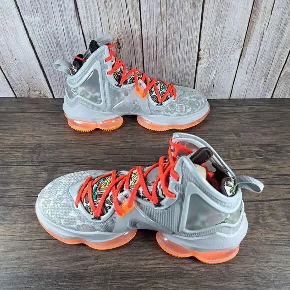 Nike Lebron XIX 19 Fast Food Grey Fog Roma Green Sneaker Men's Sz 8.5 Women's 10